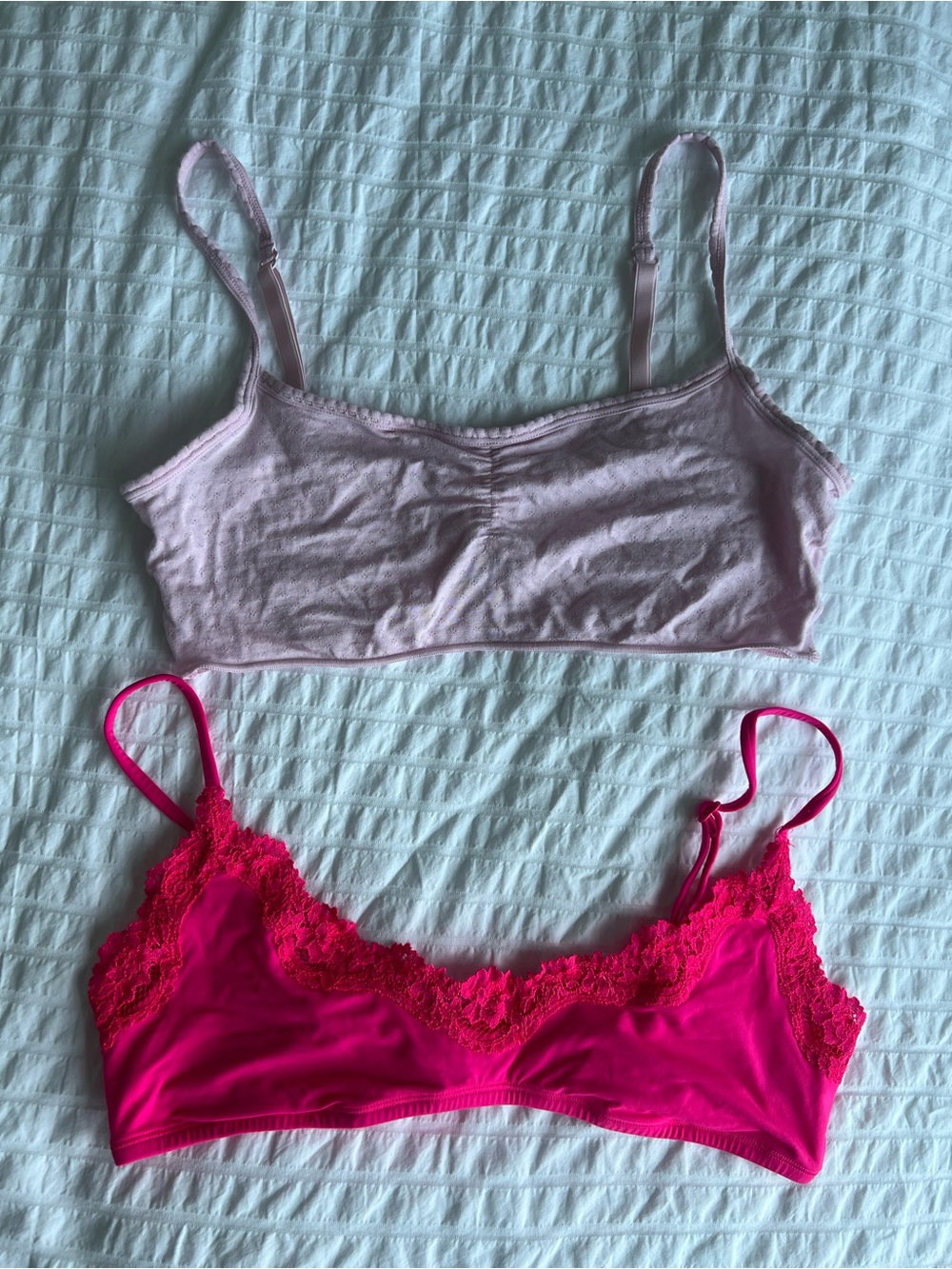 pink skims bralettes